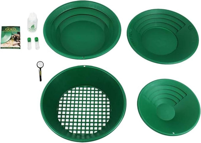 Garrett Deluxe Gold Pan Kit With Magnifier For Prospecting and Mining