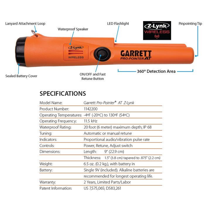 Garrett Pro-Pointer AT Z-Lynk Wireless Pinpointer