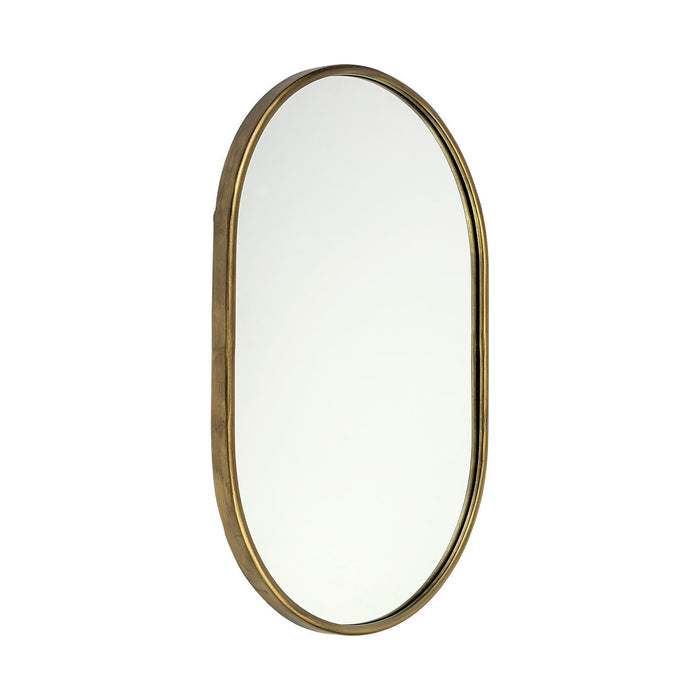 Gold Oval Accent Metal Mirror
