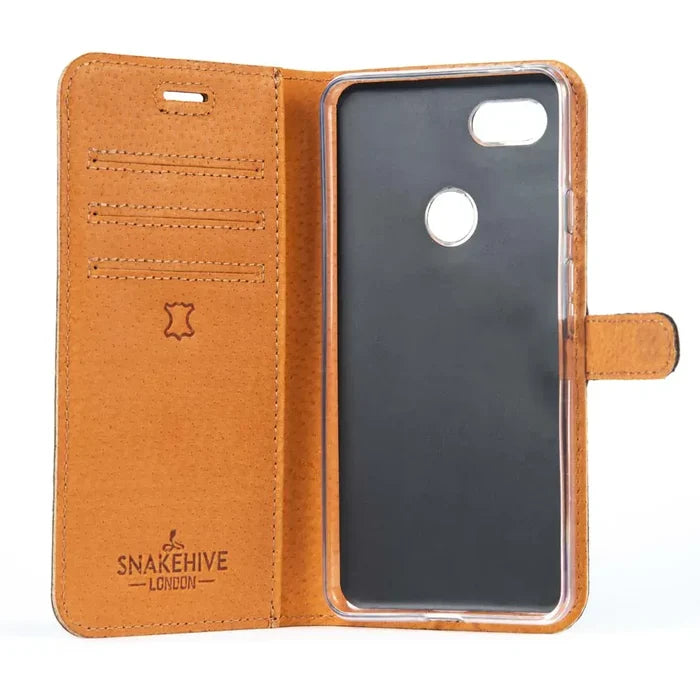 Snakehive Vintage Wallet Google Pixel 3 XL - Vintage Leather Wallet Phone Case Vintage Leather Wallet Case for Google Pixel 3 XL