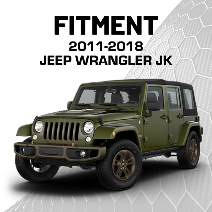 Grab Bar Insert Replacement with 2 Mounting Points 2011-2018 Jeep Wrangler JK - Red