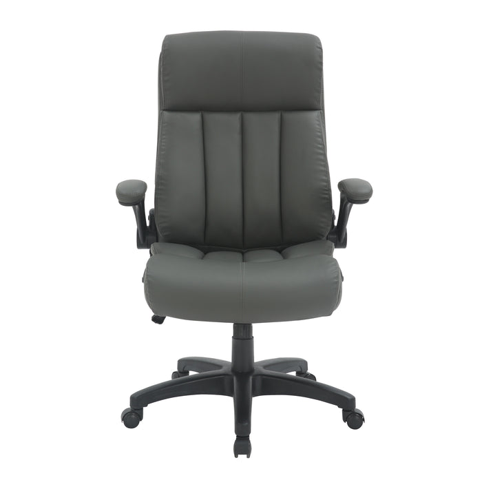 Gray Adjustable Height Swivel Rolling Executive Office Chair