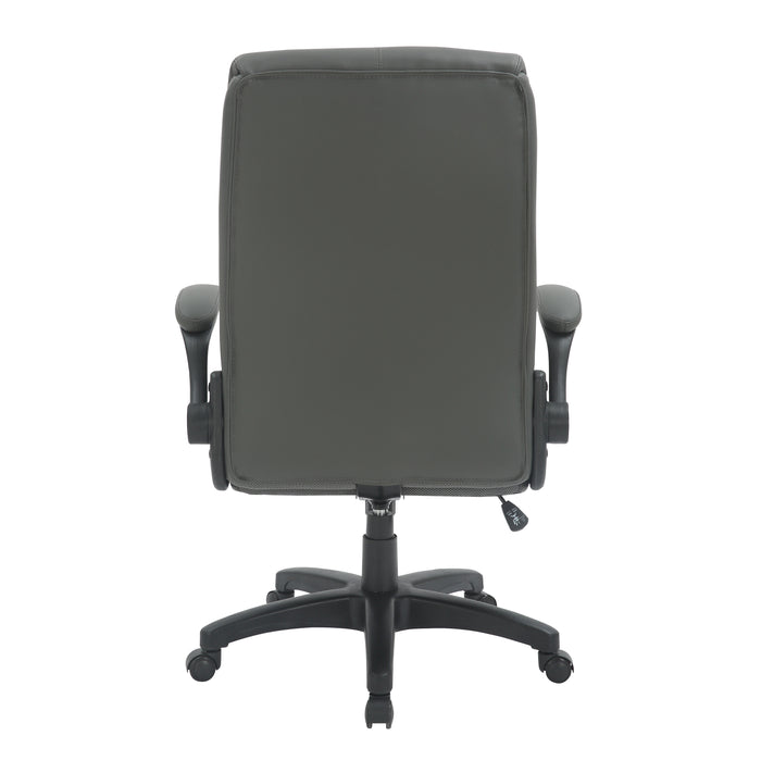 Gray Adjustable Height Swivel Rolling Executive Office Chair