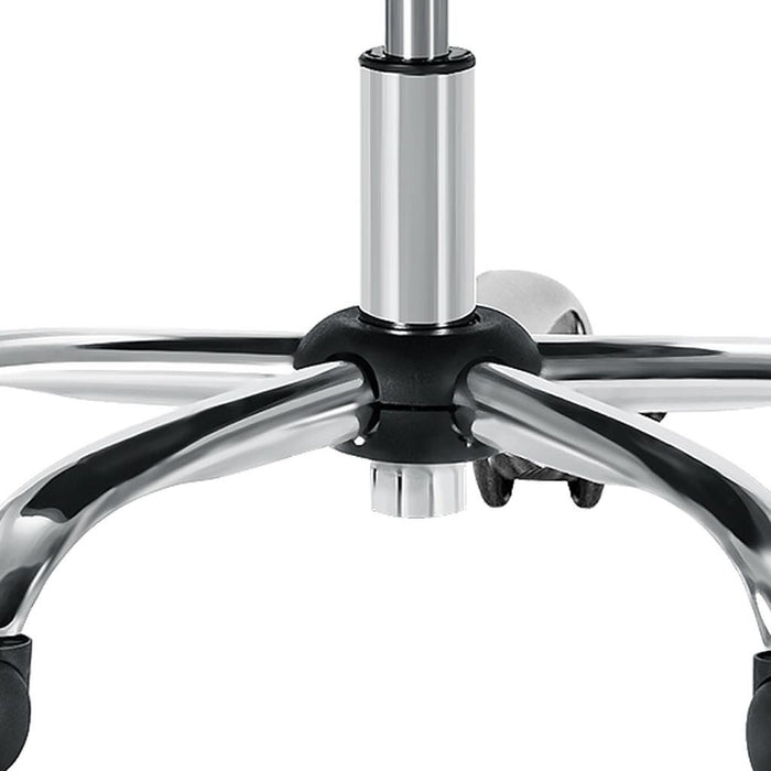 Gray and Silver Adjustable Height Swivel Rolling Office Chair