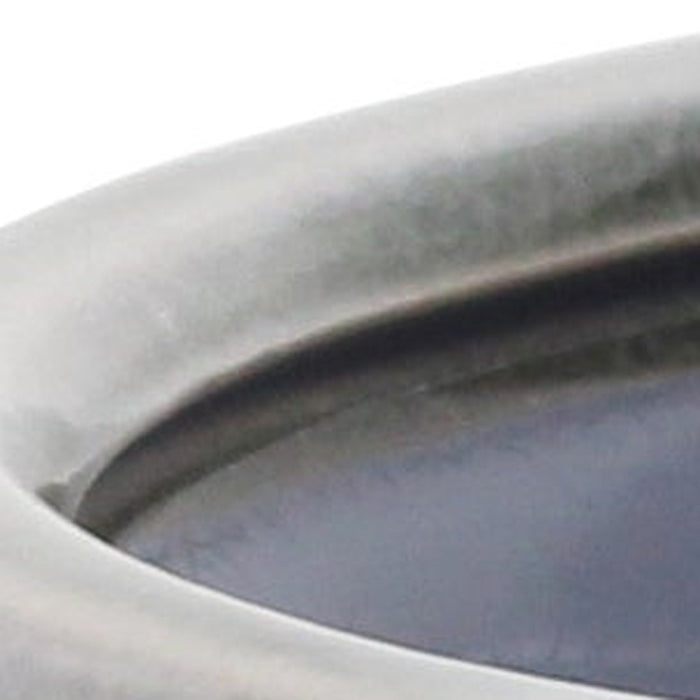 Gray Ceramic 51 Ounce Striped Round Distressed Pot Planter