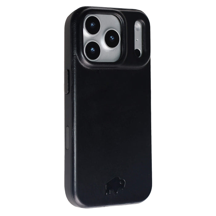 Harlan Full - Grain Leather iPhone 18 Pro Max Case, Black - BlackBrook Case