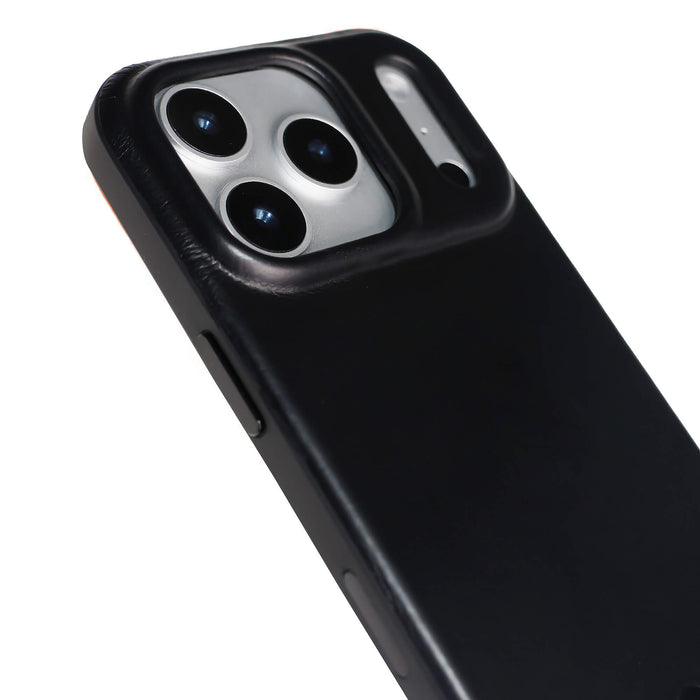 Harlan Full - Grain Leather iPhone 18 Pro Max Case, Black - BlackBrook Case