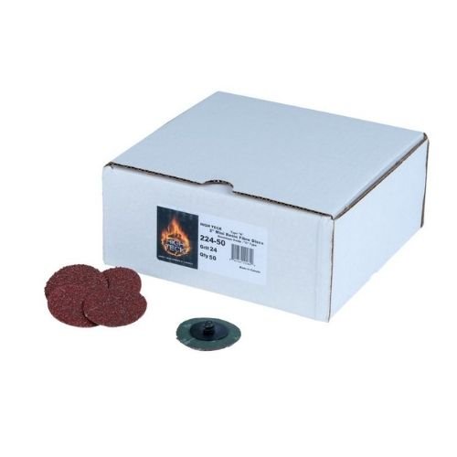 High Teck 2" 24 Grit Quick Change Sanding Discs, 50 pcs -224-50---Eagle National Supply