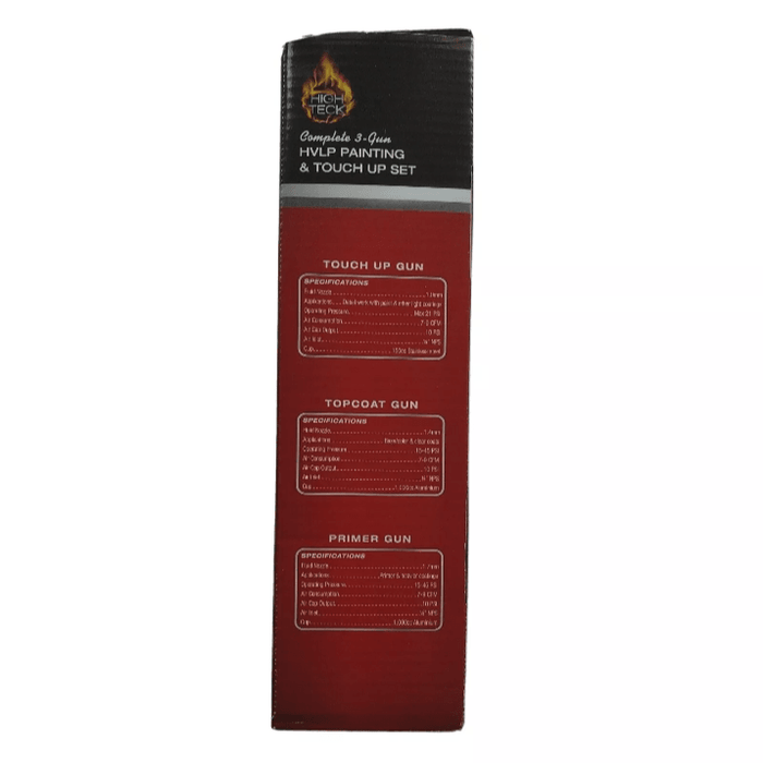 HIGH TECK Complete 3-Gun HVLP Paint & Touch Up Set ---Eagle National Supply