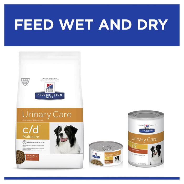 Hills Prescription Diet Dog c/d Multicare Urinary Care Chicken Wet Food 370g x 12