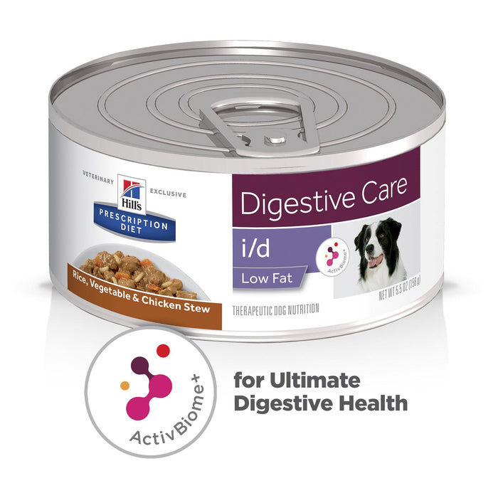 Hills Prescription Diet Dog i/d Low Fat Digestive Care Chicken and Vegetable Stew Wet Food 156g x 24