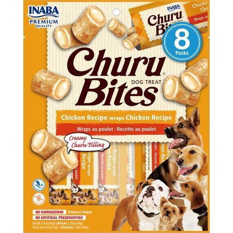 Inaba Churu Bites Chicken Wraps Dog Treats 8 Pack-Habitat Pet Supplies