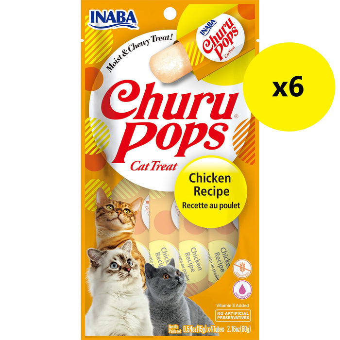 Inaba Churu Pops Chicken Cat Treats 60g x 6-Habitat Pet Supplies
