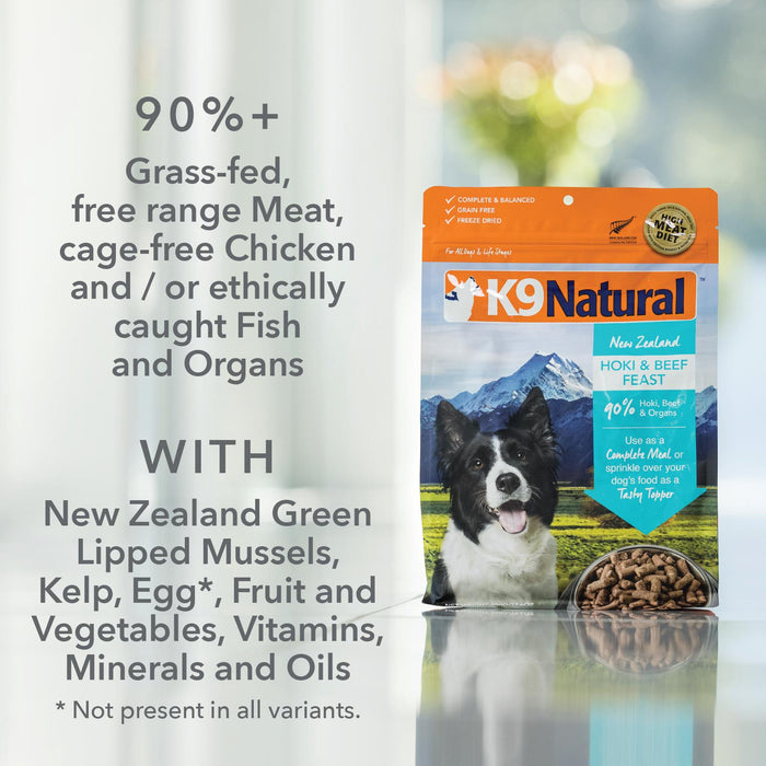 K9 Natural Beef Feast Freeze Dried Dog Food 1.8kg