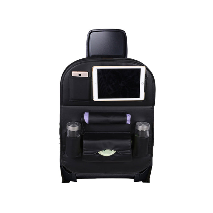Leather Car Seat Organizer with Tray