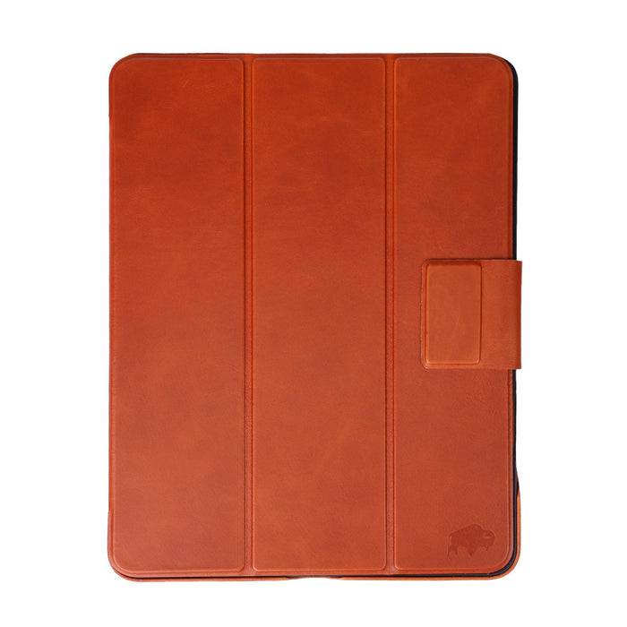Leather iPad Pro 13 - inch Case (M4 - M5), Turner Magnetic Smart Folio, Burnished Tan - BlackBrook Case