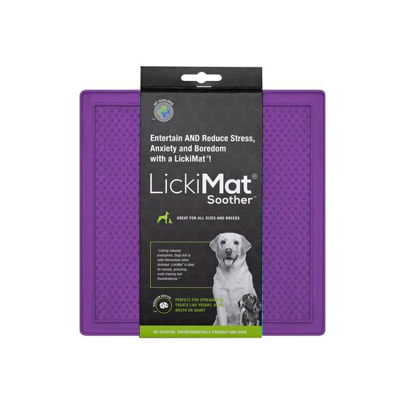LickiMat Soother Slow Feeder Mat for Dogs Purple-Habitat Pet Supplies