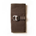 Lochby Tool Roll in brown shown closed