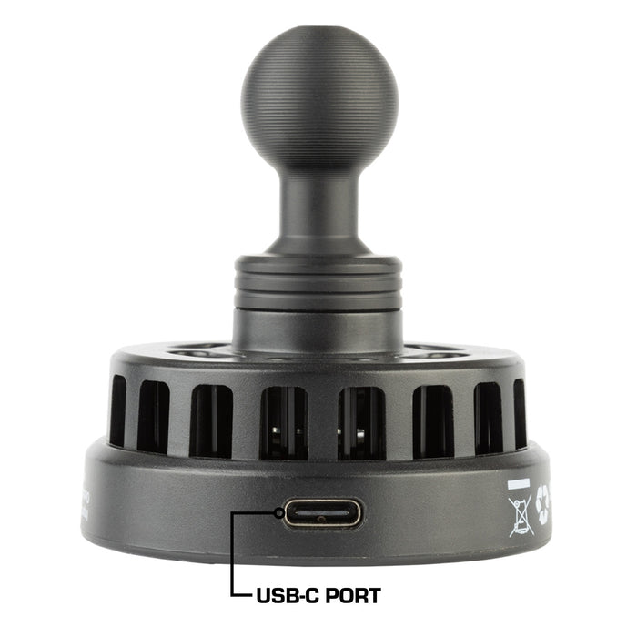 MagSafe-Compatible Wireless Phone Charger with Cooling Fan + 20mm Ball Mount