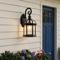 Matte Black Eastern Lantern Wall Light
