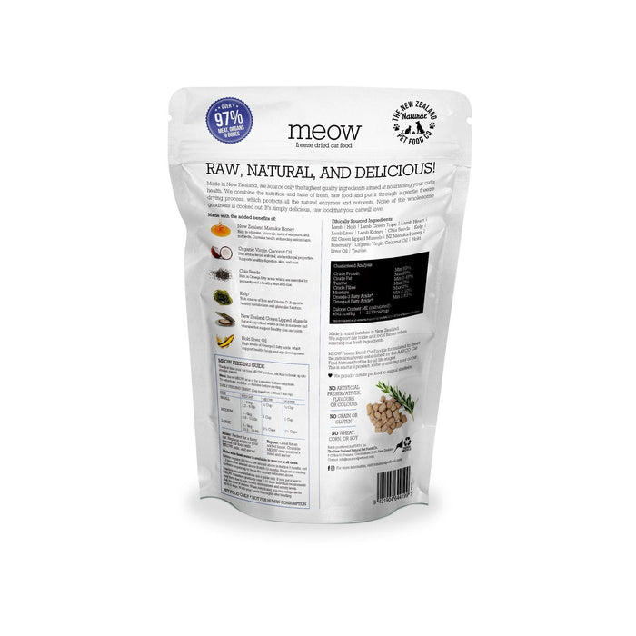 Meow Freeze Dried Cat Food Lamb & Hoki Fish 280g