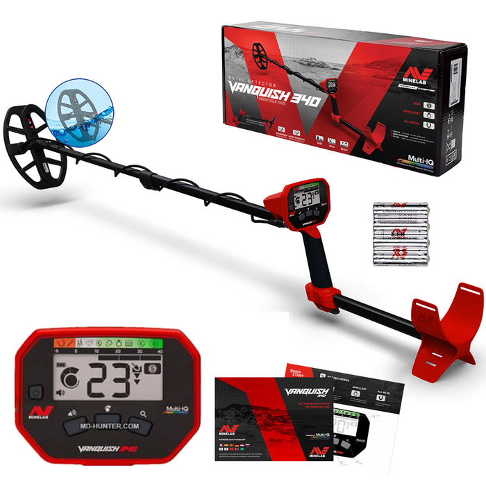 Minelab Vanquish 340 Metal Detector with 10" Coil