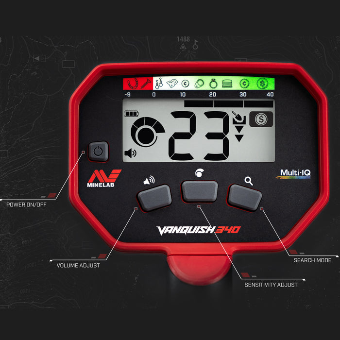 Minelab Vanquish 340 Metal Detector with 10" Coil