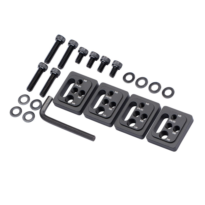 MOLLE Nut Threaded Fastener Plates to Secure Gear to MOLLE Panels (4-Pack)