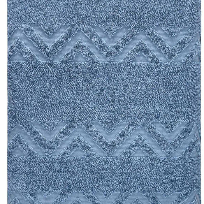 Navy Blue Jacquard Turkish Cotton 40" X 70" Chevron Bath Sheet