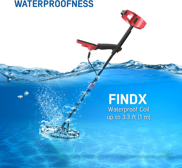 Nokta FindX Metal Detector with Rechargeable Battery, Bag, Digger and Headphones