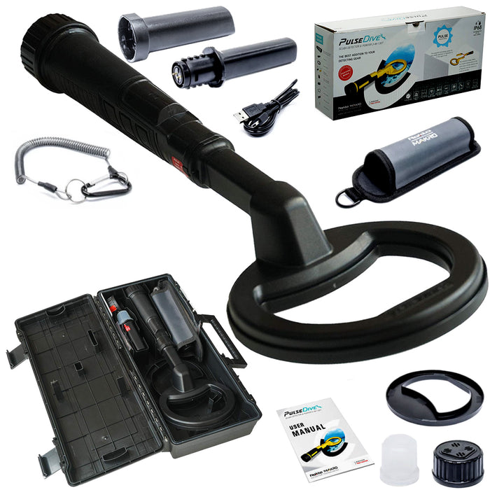 Nokta Makro PulseDive 2-in-1 Set Scuba or Snorkeling Metal Detector (BLACK)