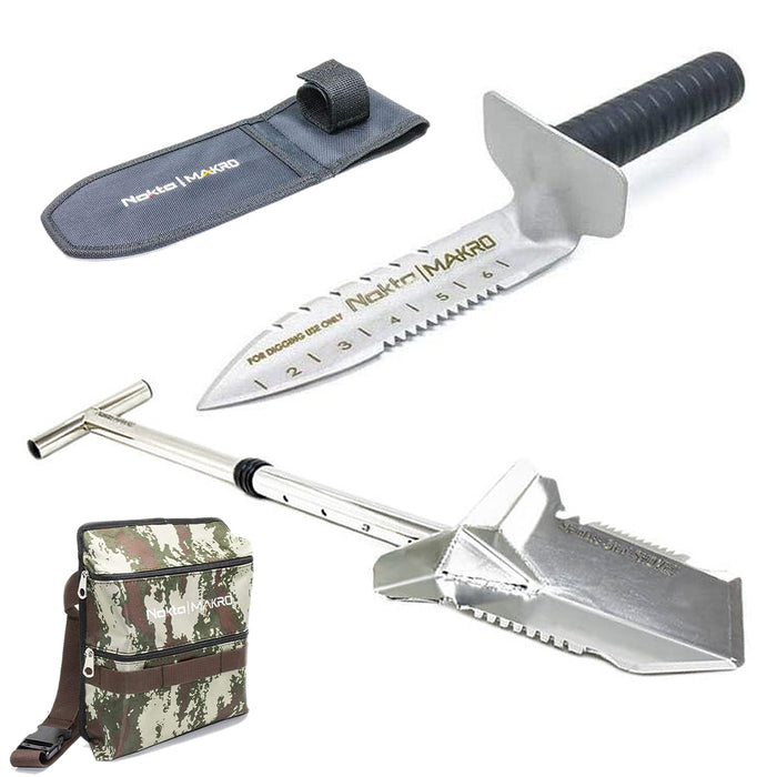 Nokta Premium Shovel with Premium Edge Digger and Finds Pouch