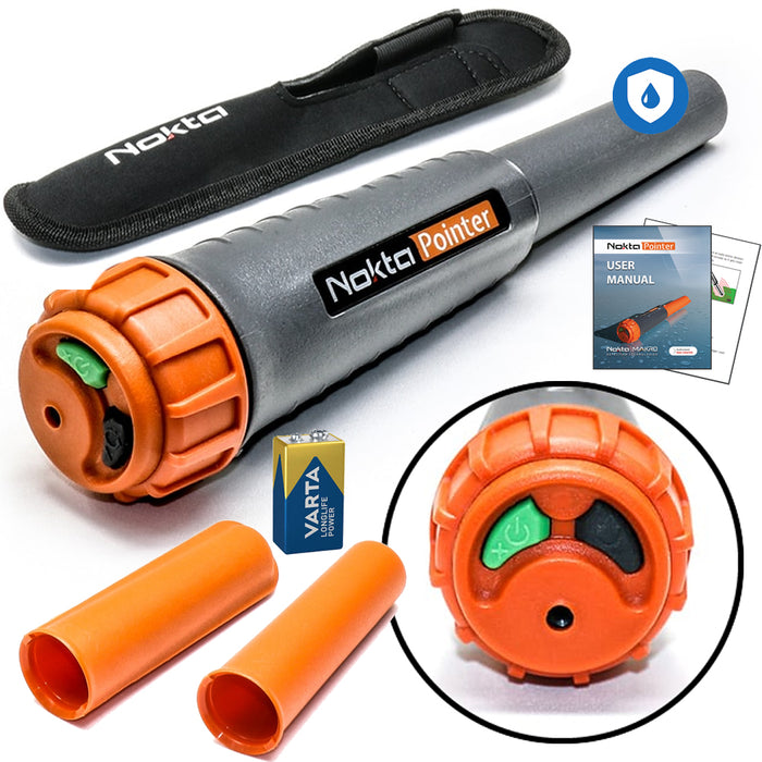 Nokta Waterproof Pinpointer with Tip Protectors, Holster and more