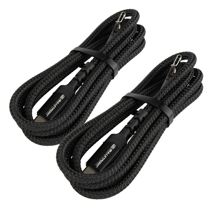 Nylon Braided USB-C Charging Cable with Right-Angle Port 3.3 Feet / 1 Meter - Multiple Colors