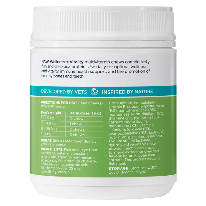 PAW by Blackmores Wellness and Vitality Chews for Dogs 300g