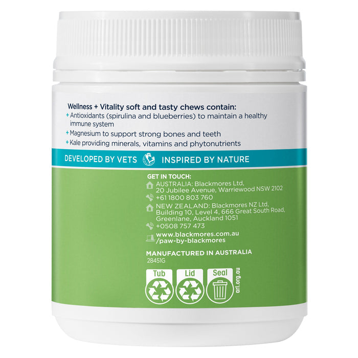 PAW by Blackmores Wellness and Vitality Chews for Dogs 300g