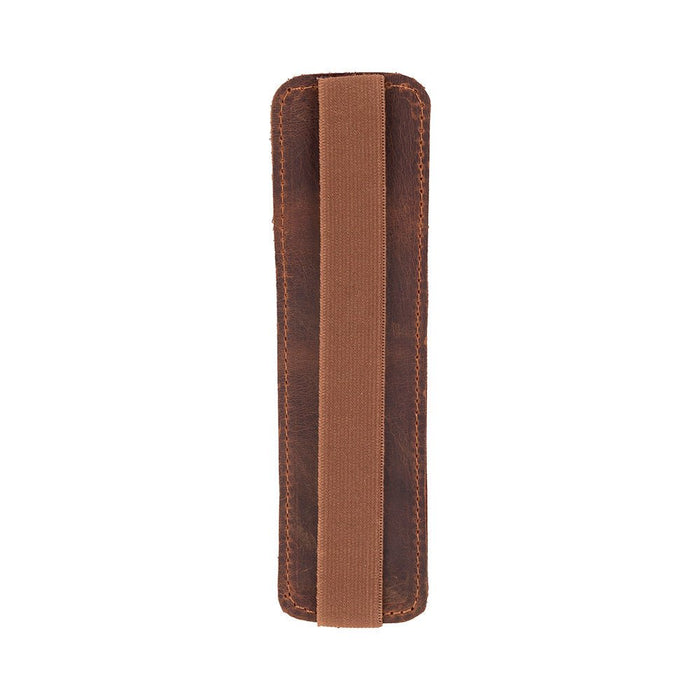 Pelle Leather Pen Pouch, Saddle Brown - BlackBrook Case