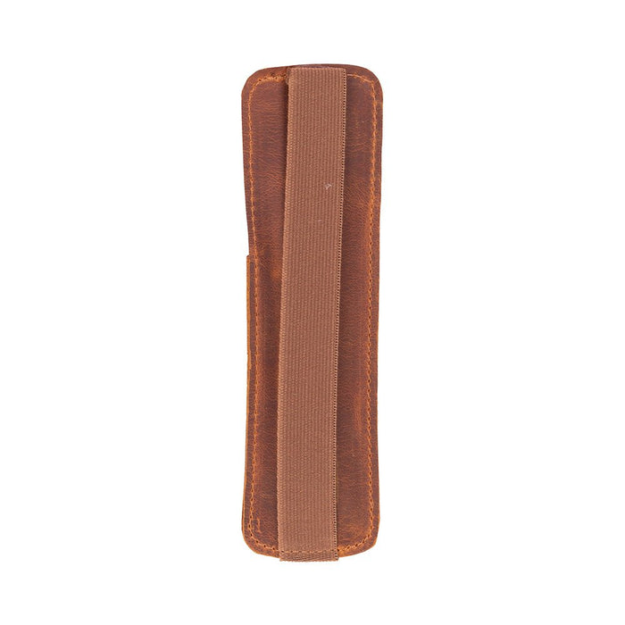 Pelle Leather Pen Pouch, Saddle Brown - BlackBrook Case