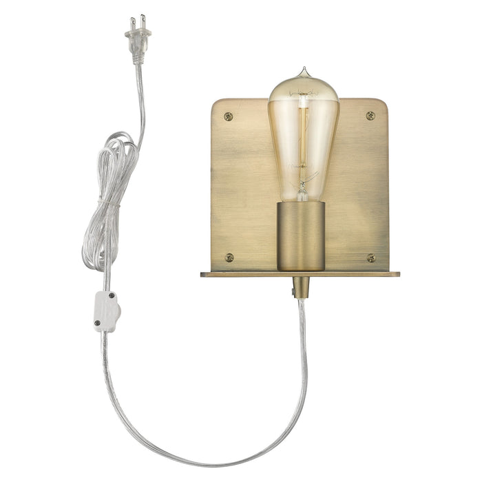 Petite Dull Gold Shelf Wall Light