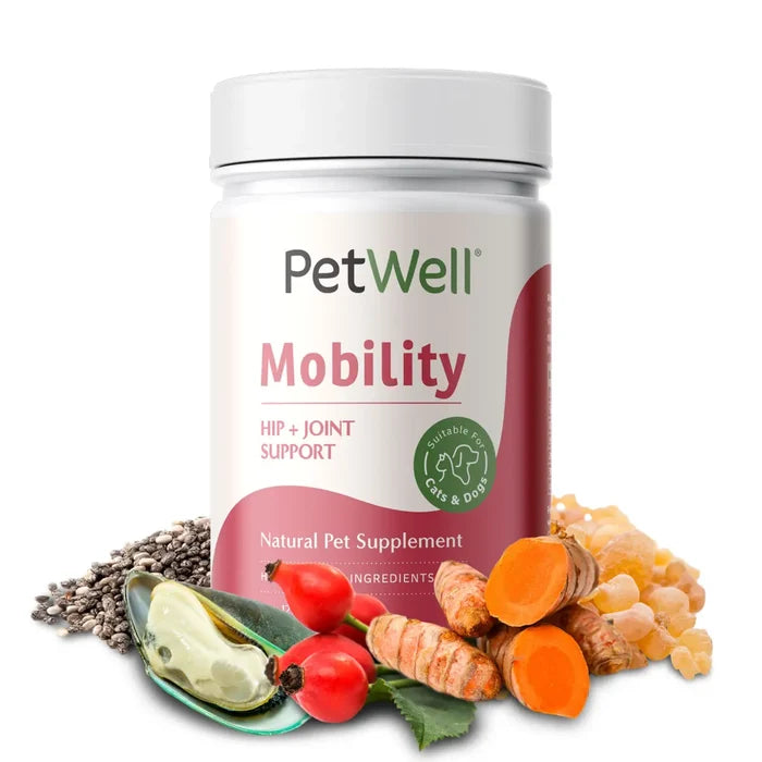 PetWell Mobility Natural Hip and Joint Supplement for Dogs and Cats 125g