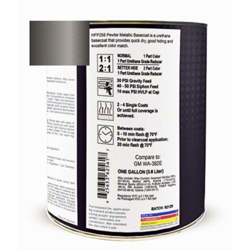 Pewter Metallic GM WA - 382E Basecoat Paint, Gallon, High Teck HFP256 - HFP256 - 1 - Eagle National Supply