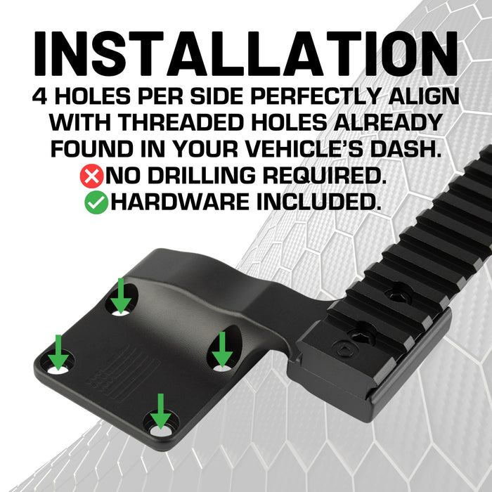 Picatinny-Style Rail Mount compatible with 2024+ Jeep Wrangler JL & 2024+ Jeep Gladiator