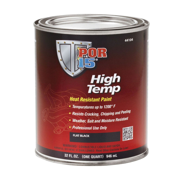 POR-15® 44104 Flat Black High Temperature Paint, Quart -44104---Eagle National Supply