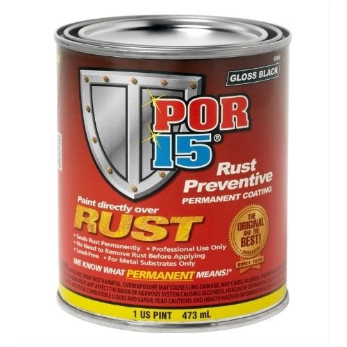 POR-15® 45008 Gloss Black Rust Preventive Coating, 1 Pt -45008---Eagle National Supply