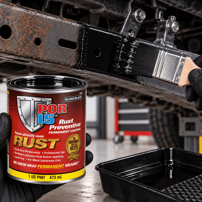 POR-15® 45008 Gloss Black Rust Preventive Coating, 1 Pt -45008 - Eagle National Supply