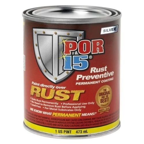 POR-15® 45308 Silver Rust Preventive Coating, 1 Pt -45308---Eagle National Supply