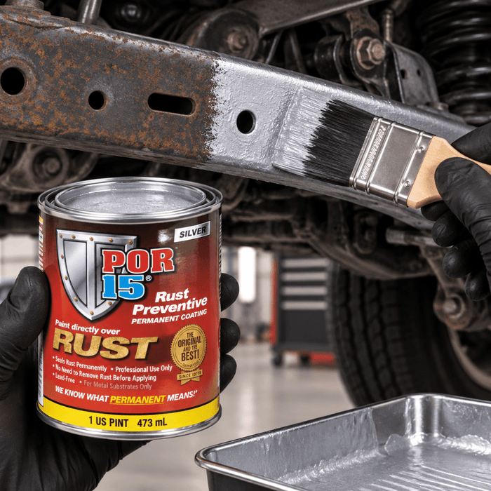 POR-15® 45308 Silver Rust Preventive Coating, 1 Pt -45308 - Eagle National Supply