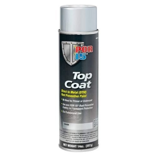 POR-15® 46018 Silver Top Coat DTM Paint, 14 oz Aerosol Can -46018---Eagle National Supply
