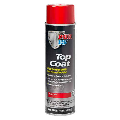 POR-15 46118 Safety Red Top Coat DTM Paint, 16 oz -46118---Eagle National Supply