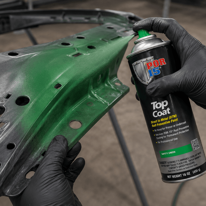 POR-15 46518 Safety Green Top Coat DTM Paint, 16 oz -46518 - Eagle National Supply